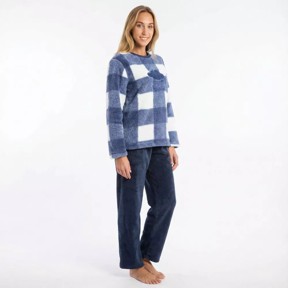 Pigiama Donna Inverno 236635 Blu Muslher