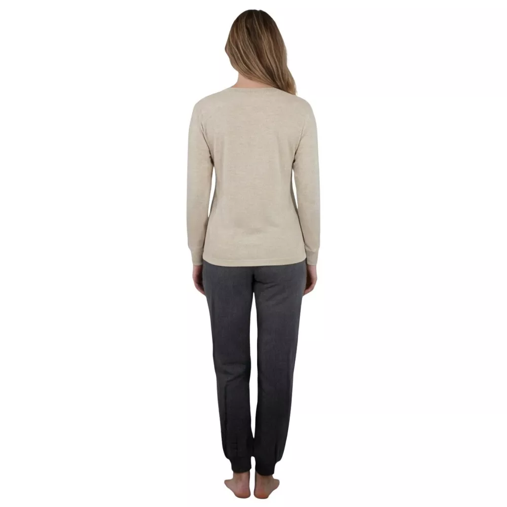Pigiama Donna Inverno 246629 Beige Muslher