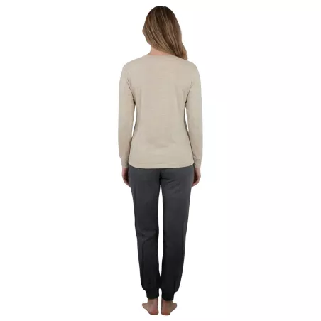 Pigiama Donna Inverno 246629 Beige Muslher