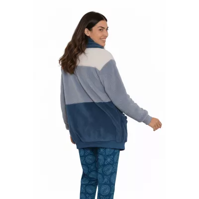 Accappatoio Donna Inverno 258617 Blu Muslher