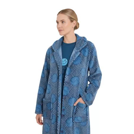 Accappatoio Donna Inverno 258614 Blu Muslher