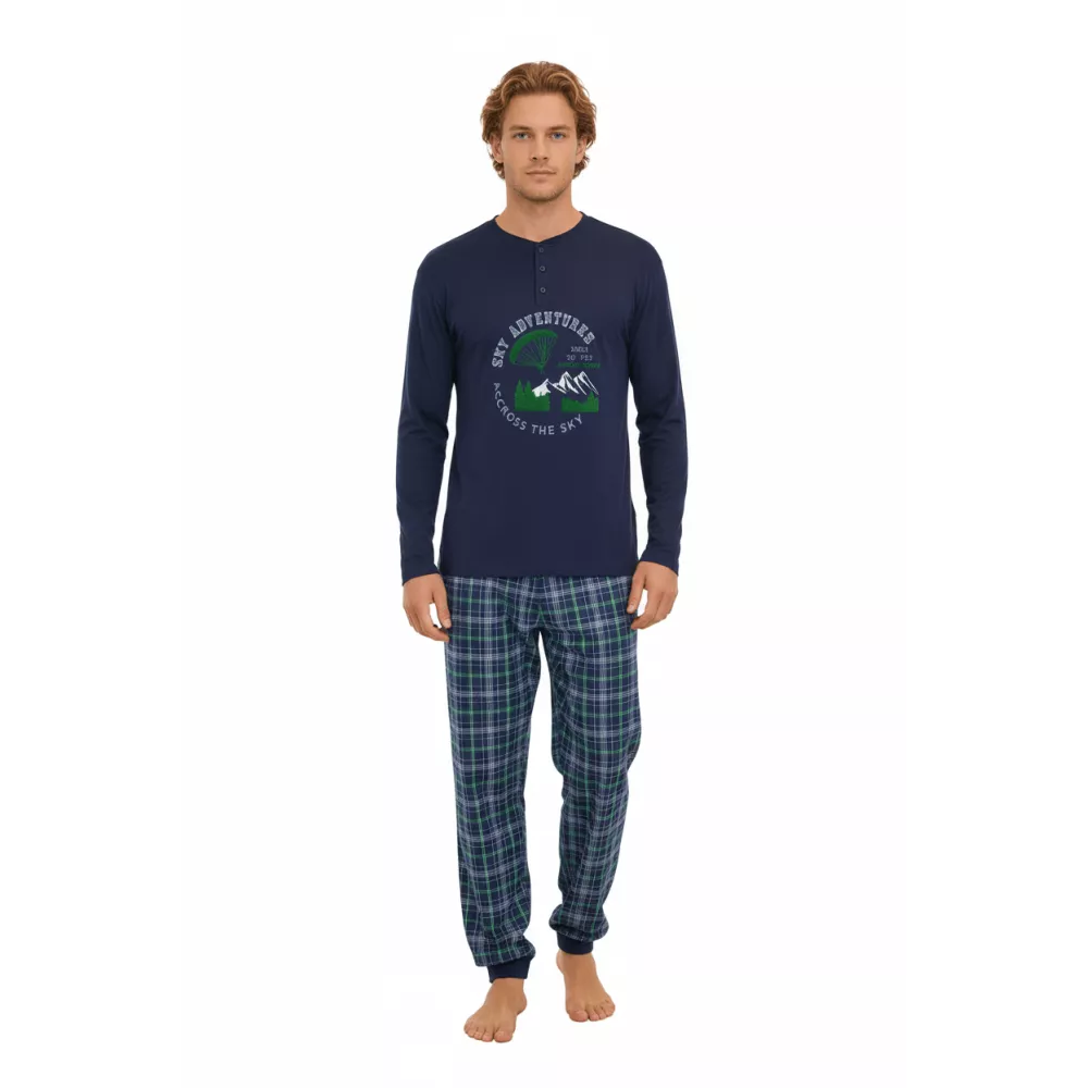 Pijama Hombre Invierno 255635 Azul Muslher