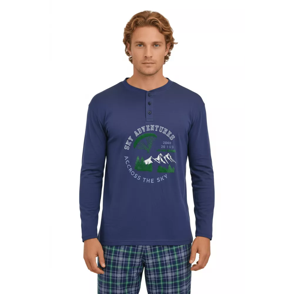 Pijama Hombre Invierno 255635 Azul Muslher