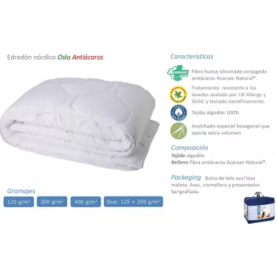 Edredón Nórdico Oslo 250 Gr. Velfont