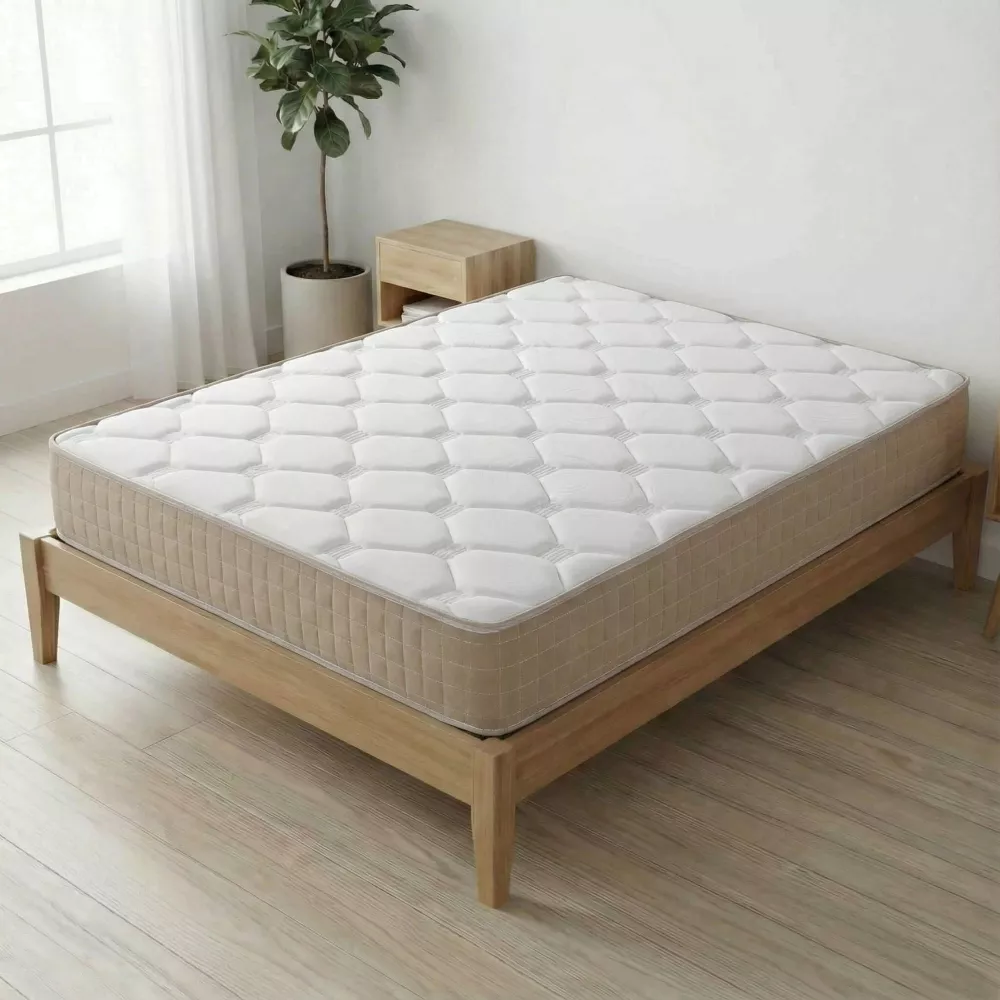Colchón Serenity Plus viscoelástico 22 cm – Núcleo HR 25K, doble cara antialérgica y tejido Stretch transpirable