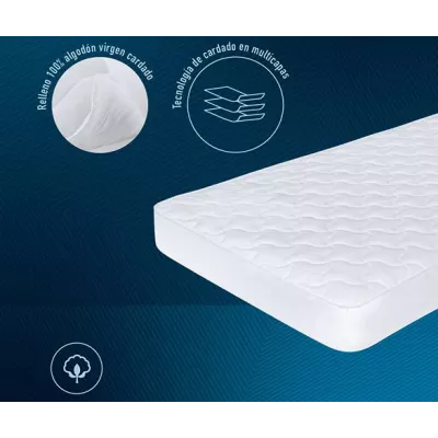 Cubrecolchón Algodón Orgánico Bianco Moshy