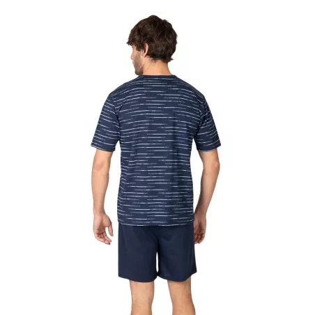 Herren Sommer Pyjama P261330 Marine Massana