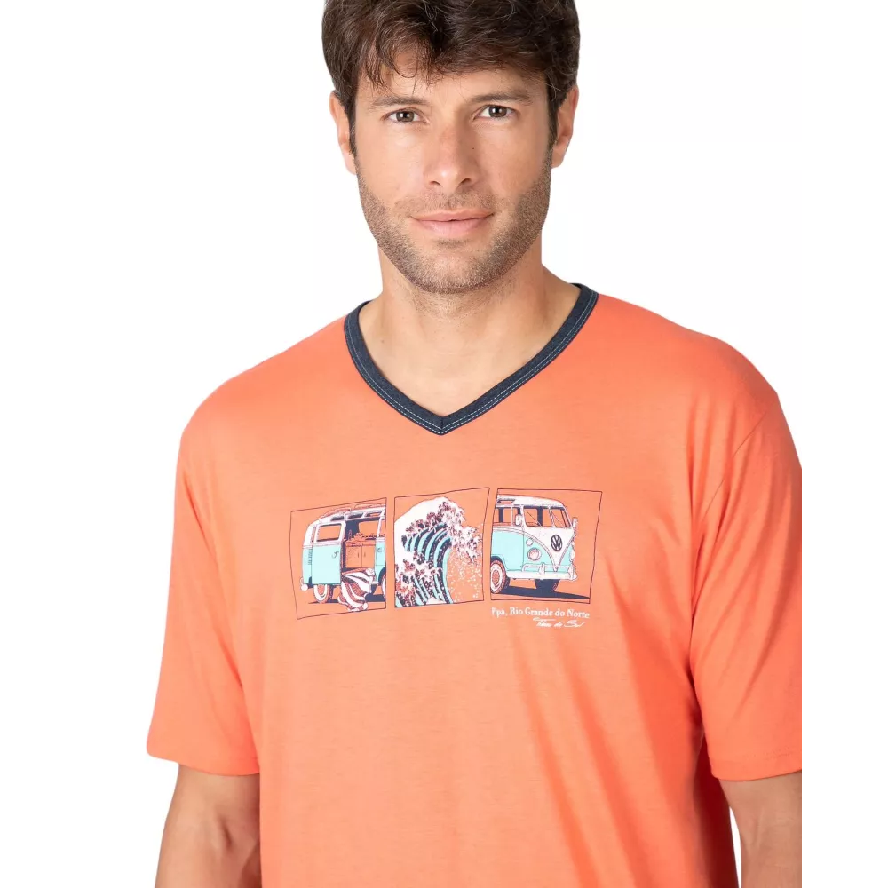 Pijama Homem Verão P261323 Coral Massana