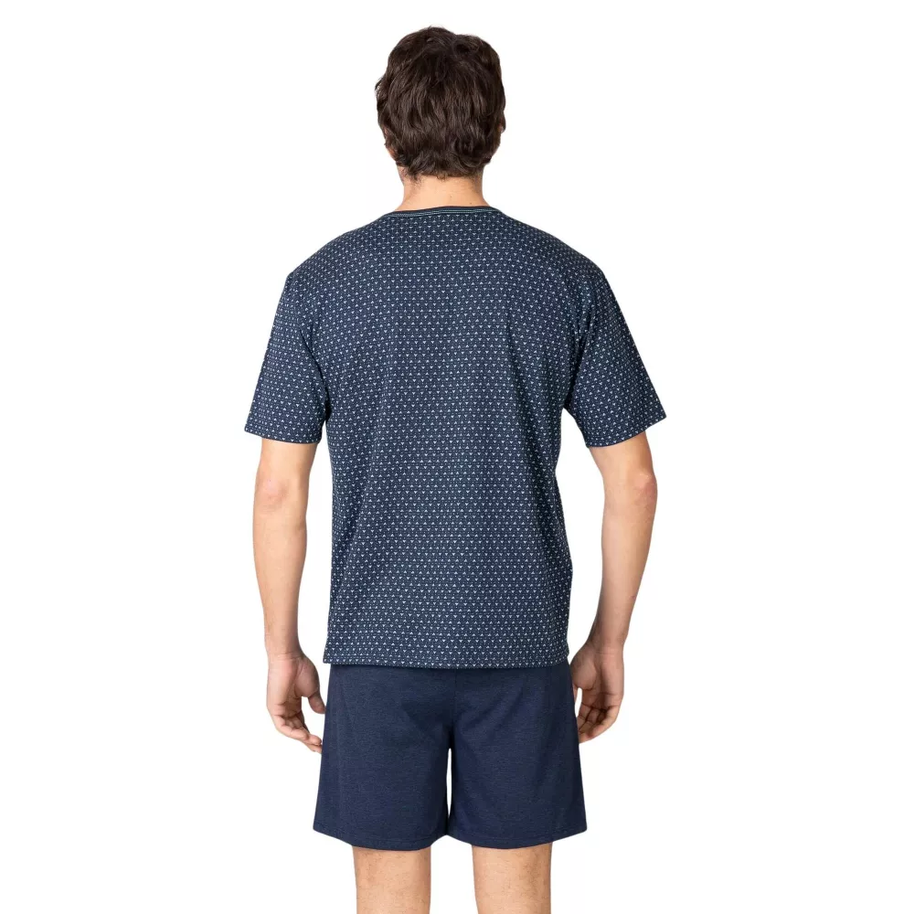 Herren Sommer Pyjama P261328 Marine Massana