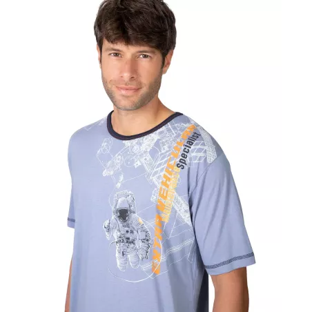 Pijama Homem Verão P261305 Azul Massana