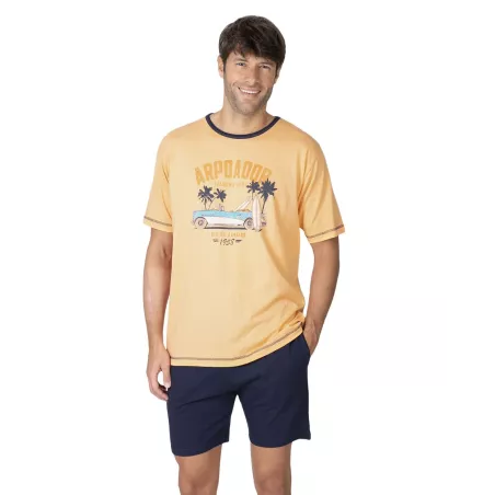 Pijama Homem Verão P261301 Laranja Massana