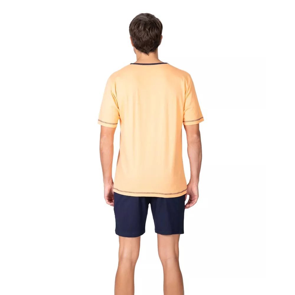 Herren Sommerpyjama P261301 Orange Massana
