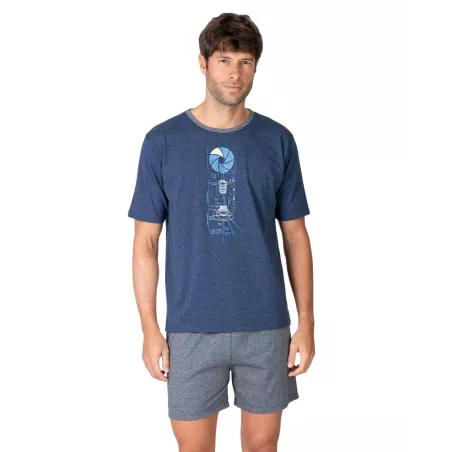 Pijama Homem Verão P261325 Azul Massana