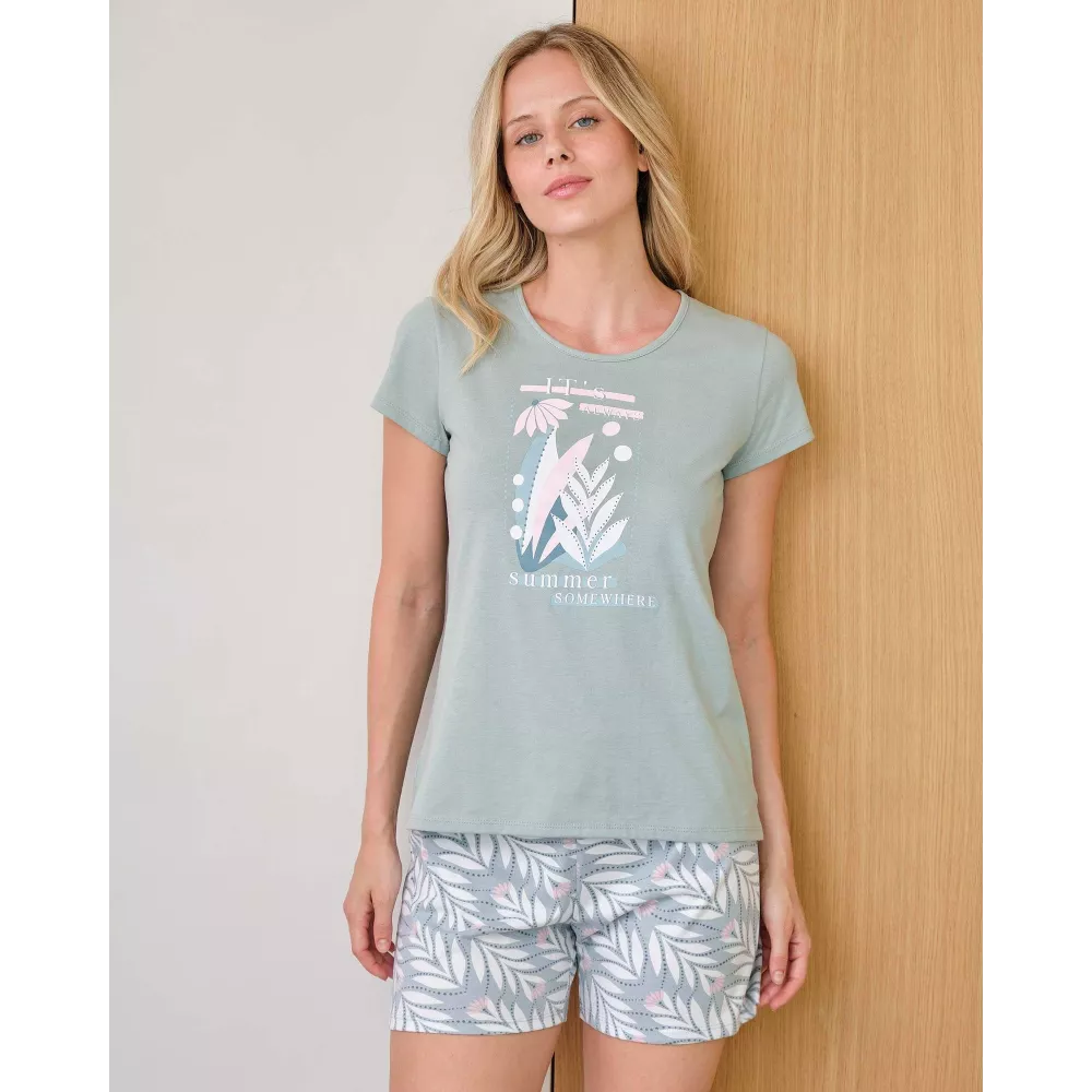 Pijama Mulher Verão P261239 Caqui Massana