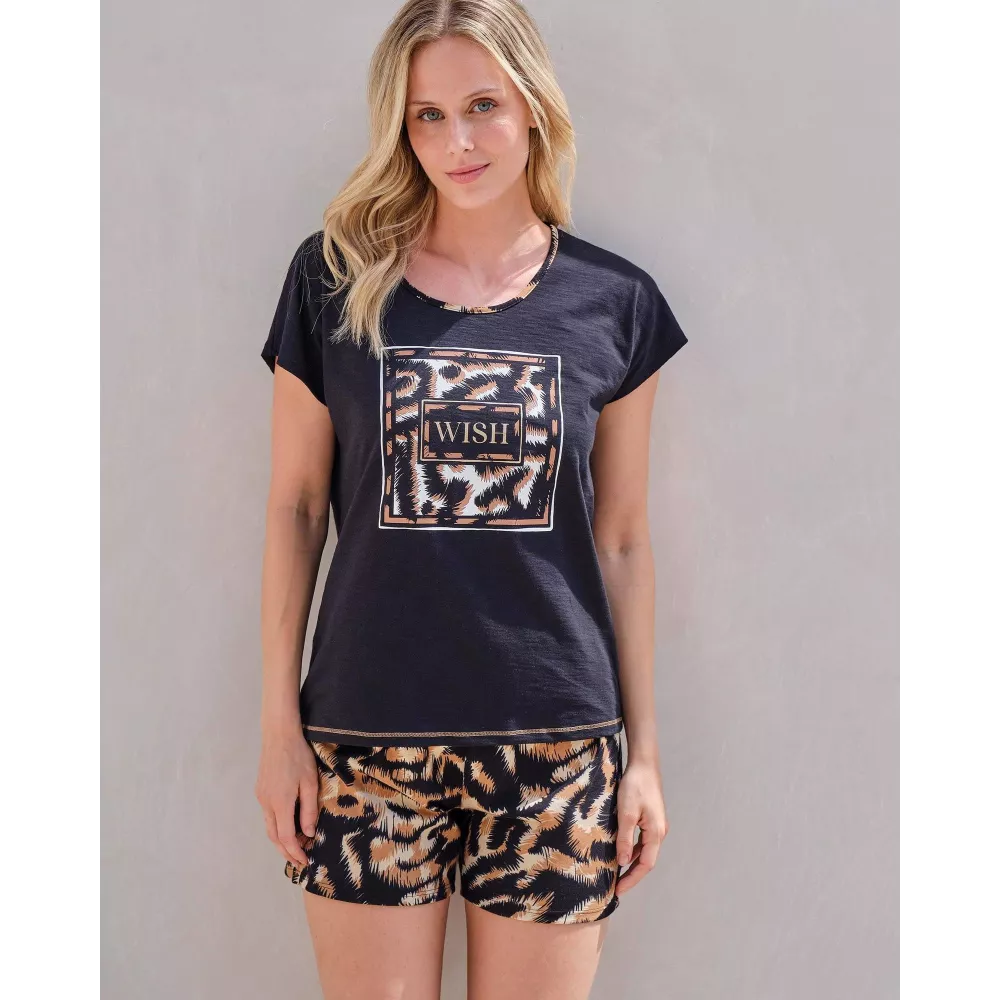 Pijama Mulher Verão P261231 Preto Massana