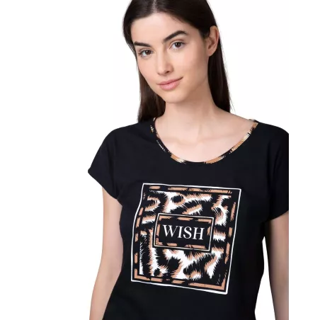 Frauen Sommer Pyjama P261231 Schwarz Massana
