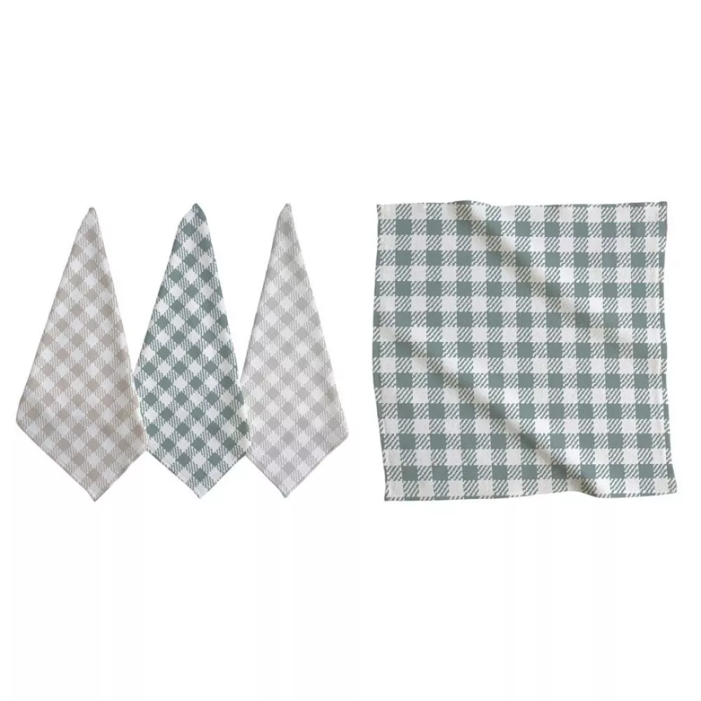 3 Serviettes de Cuisine 50x50 cm Vicpa 100% Coton Stilia