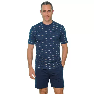 Herren Sommerpyjama 265029 Marine Muslher