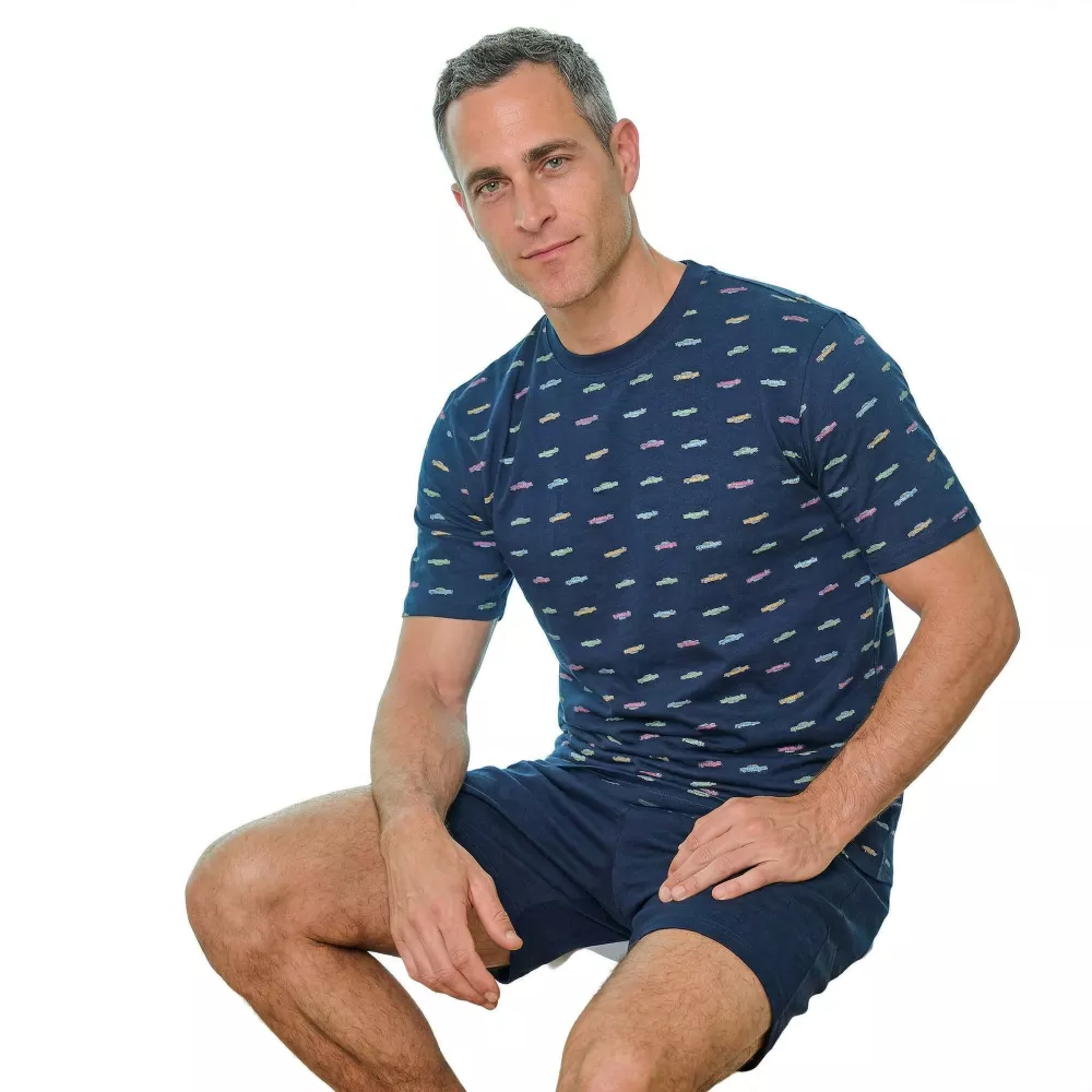 Herren Sommerpyjama 265029 Marine Muslher