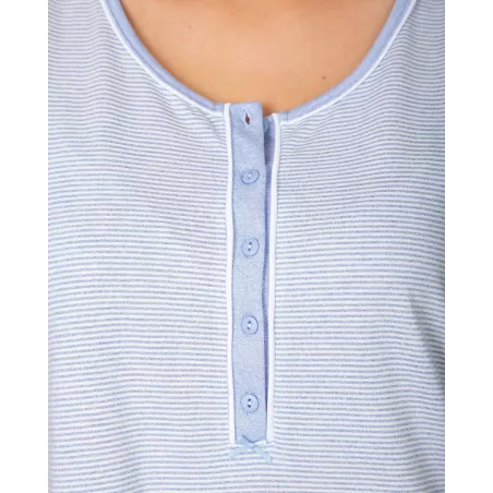 Frauen Nachthemd Sommer L267247 Hellblau Massana