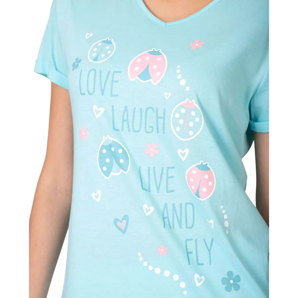 Pyjama Femme Été P261209 Turquoise Massana
