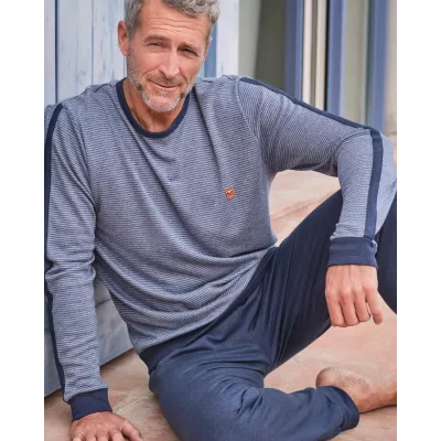 Pijama Hombre Invierno 741317 Azul Massana