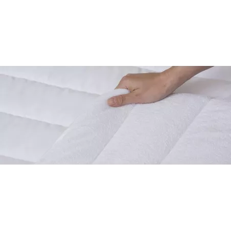 Surmatelas Rembourré en éponge réversible Anti-allergènes Velfont