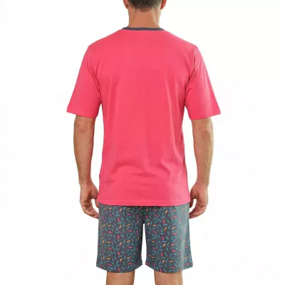 Herren Sommer Pyjama 265023 Koralle Muslher