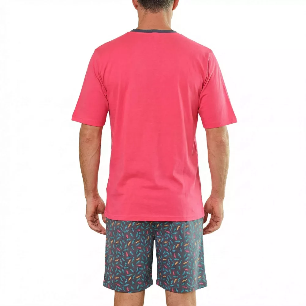 Herren Sommer Pyjama 265023 Koralle Muslher