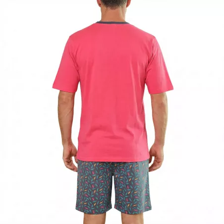 Herren Sommer Pyjama 265023 Koralle Muslher