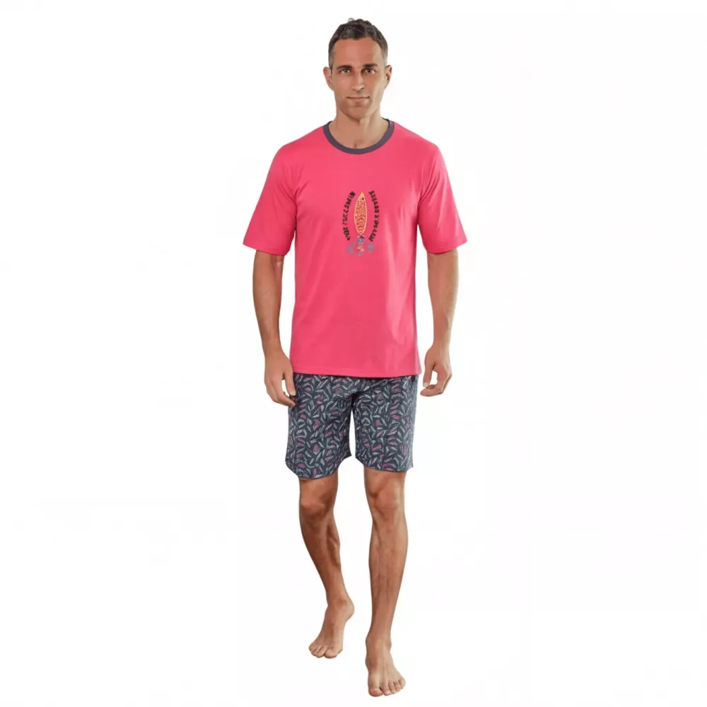 Herren Sommer Pyjama 265023 Koralle Muslher