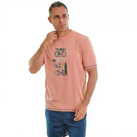 Herren Sommer Pyjama 265034 Marine Muslher