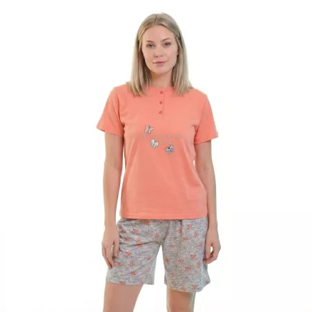 Pijama Mulher Verão 266028 Salmão Muslher
