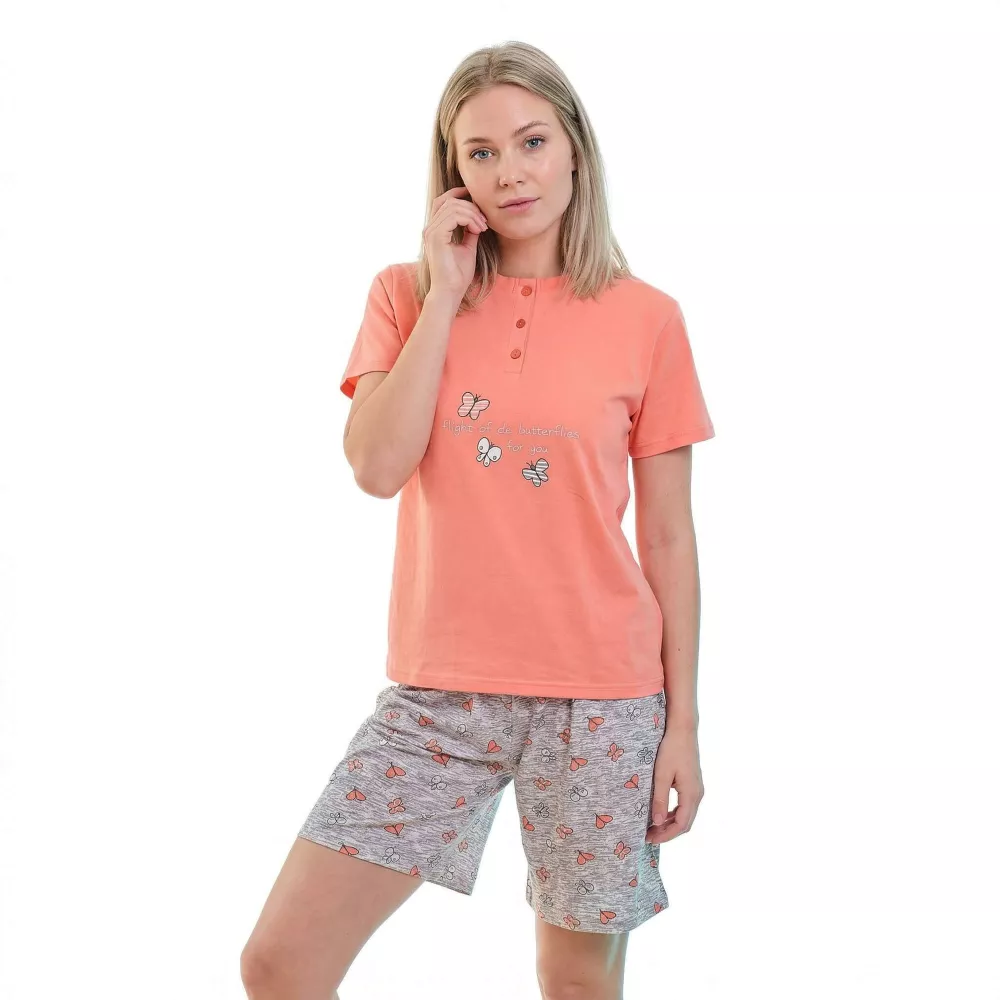 Pijama Mulher Verão 266028 Salmão Muslher