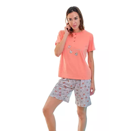 Pijama Mulher Verão 266028 Salmão Muslher
