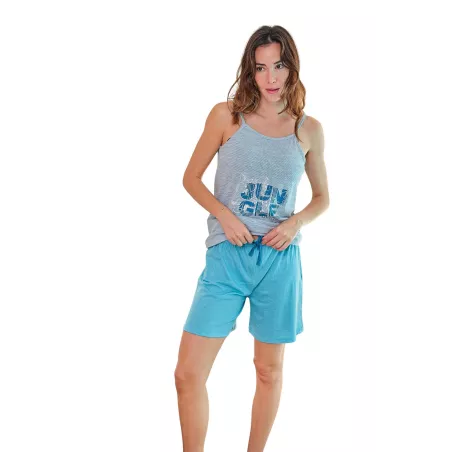 Pyjama Femme Été 266031 Bleu Muslher