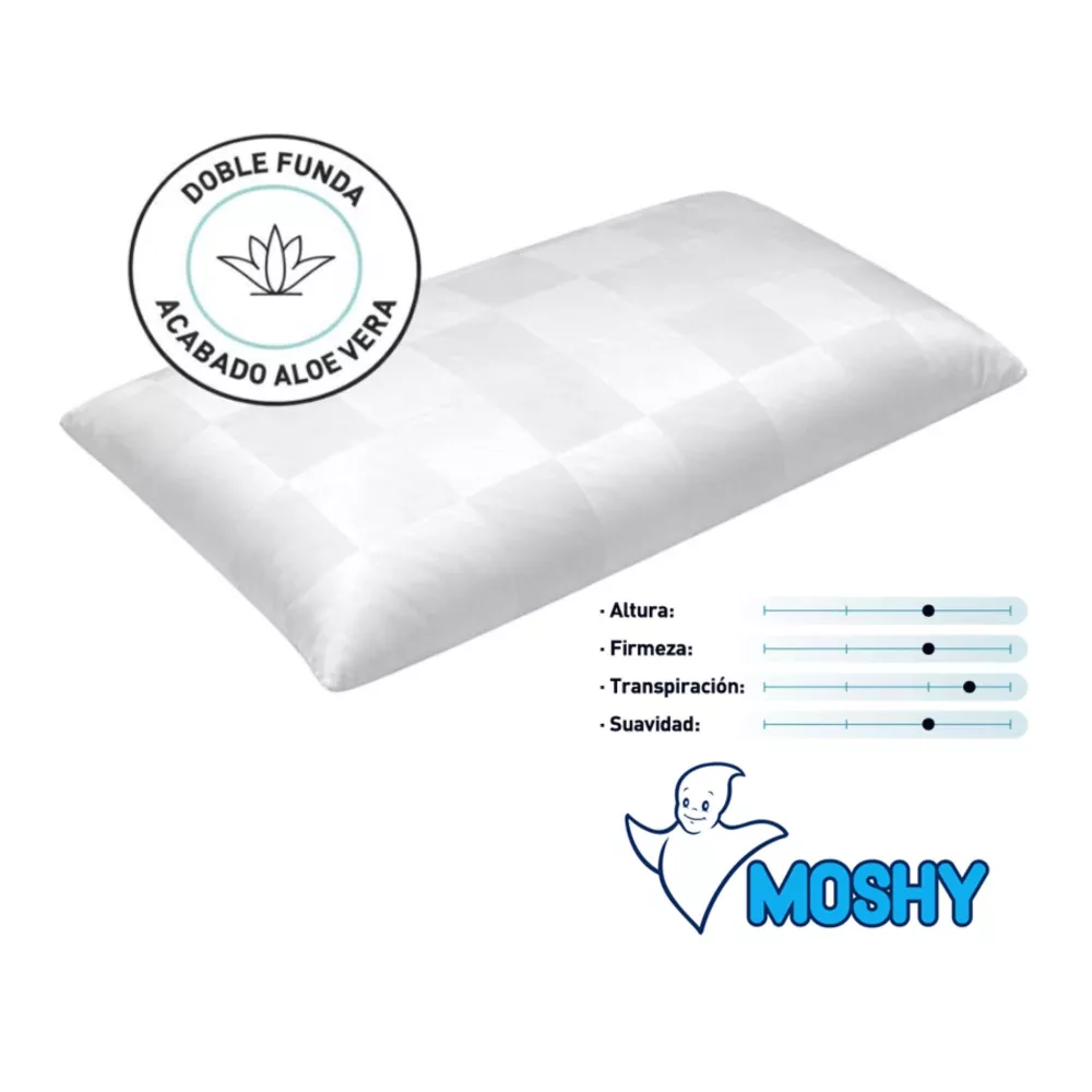 Almohada Nature Moshy – Viscoelástica con aceites vegetales y perforación inteligente