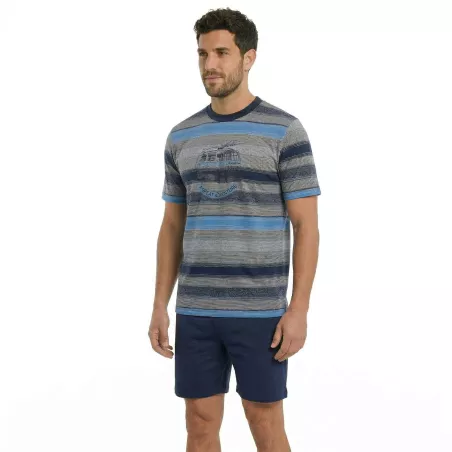 Pijama Homem Verão 265020 Azul Muslher