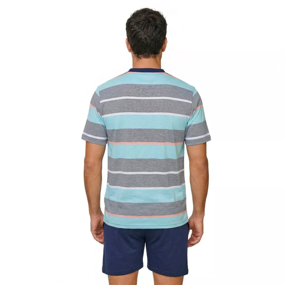 Herren Sommer Pyjama 265016 Grau Muslher