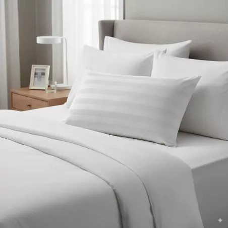 Oreiller en Fibre Mash Kol - Double Housse Respirante et Lavable