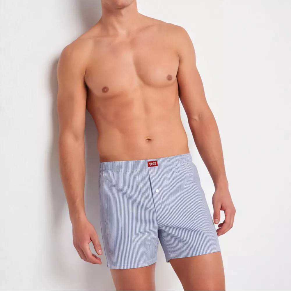 Boxer Clásico Rayas 19466 Abierto con botón Set