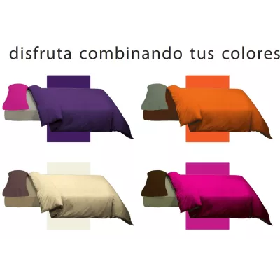 Lenzuolo con Angoli Poli 50% Cotone 50% Poliestere Abecé Casa - 16 Colori
