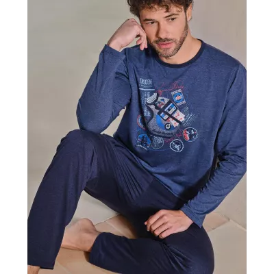 Pijama Hombre Invierno P761313 Marino Massana