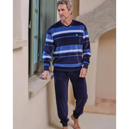 Pijama Hombre Invierno P761323 Azul Massana