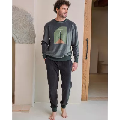Pijama Hombre Invierno P761325 Gris Massana