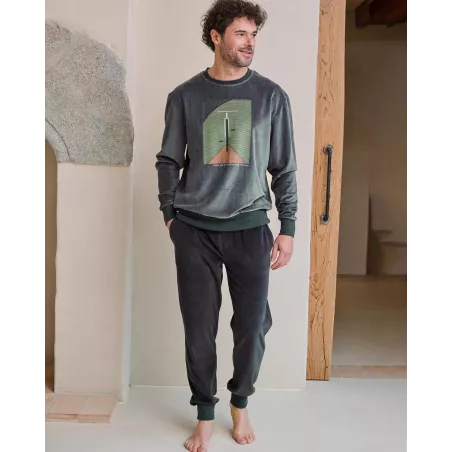 Pijama Hombre Invierno P761325 Gris Massana