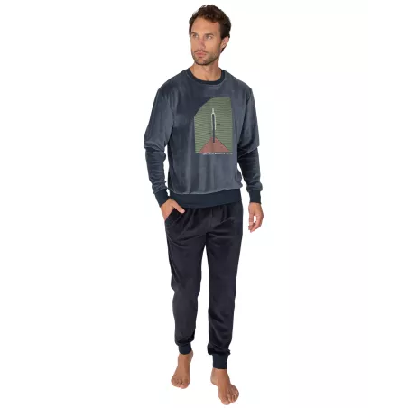 Pijama Hombre Invierno P761325 Gris Massana