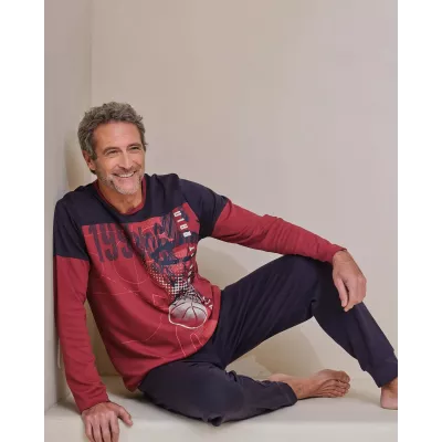 Pijama Hombre Invierno P761310 Granate Massana