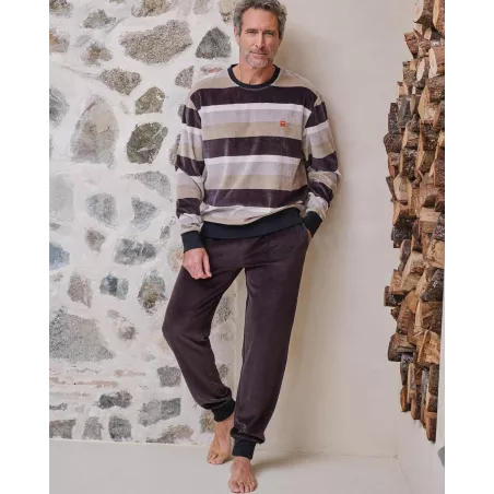 Pijama Hombre Invierno P761324 Gris Massana