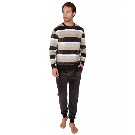 Pijama Hombre Invierno P761324 Gris Massana